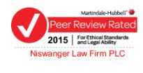 Martindale-Hubbell | Peer Review Rated For Ethical Standards And Legal Ability | Niswanger Law Firm PLC | 2015