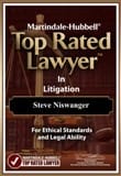 Martindale-Hubbell | Top Rated Lawyer In Litigation | Steve Niswanger | For Ethical Standards and Legal Ability