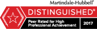 Martindale-Hubbell | Distinguished Peer Rated For High Professional Achievement | 2017