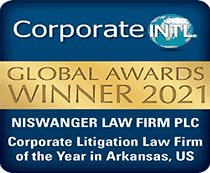 Corporate INTL Global Awards Winner 2021 | Niswanger Law Firm PLC Corporate Litigation Law Firm Of The Year In Arkansas, US